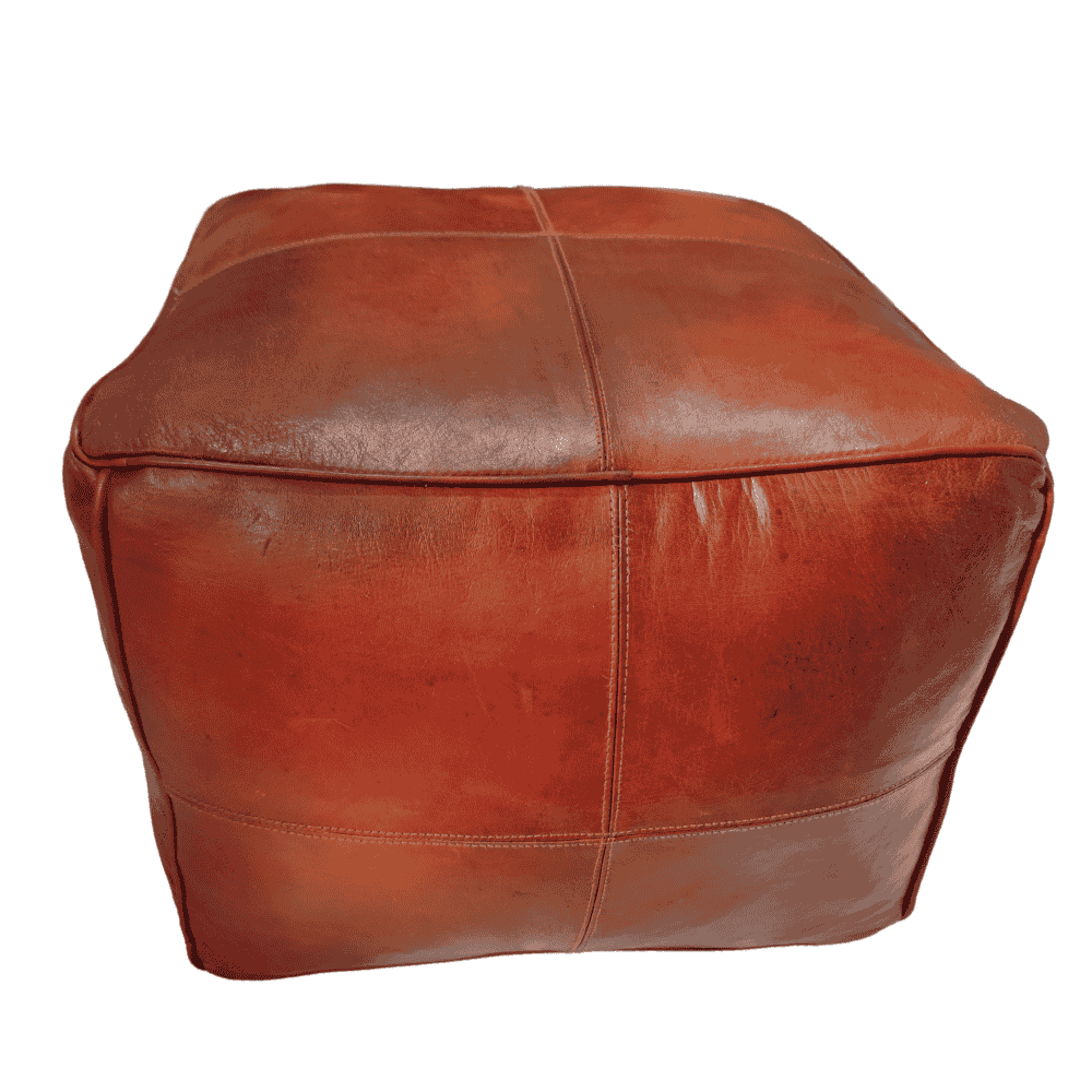 Puf de cuero artesanal marroquí – Elegancia y tradición en tu hogar Home & Garden - Furniture - Home Furniture - Living Room Furniture | Zulter VIP