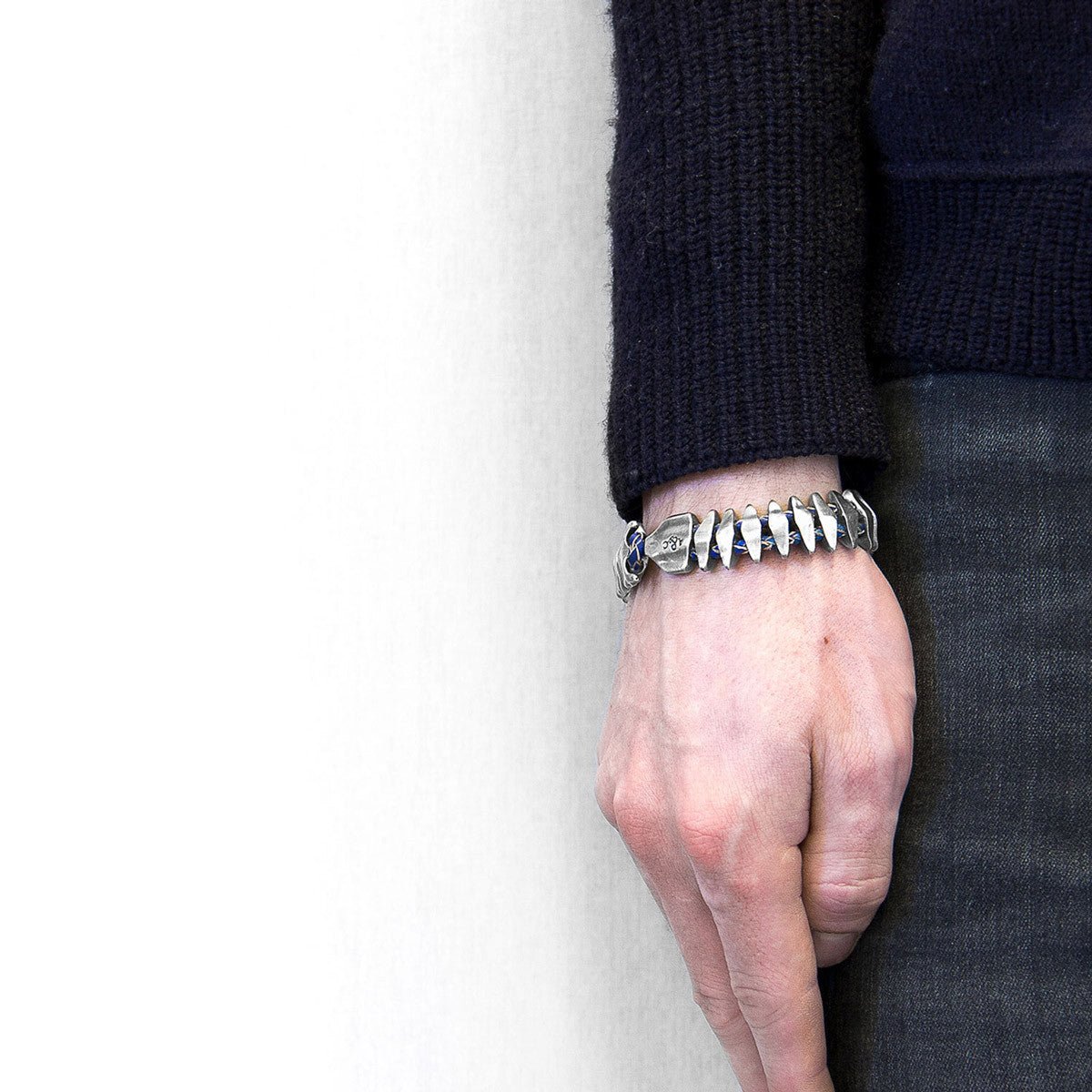 Pulsera artesanal de cuero trenzado y plata con cierre ancla Jewelry & Accessories - Bracelets & Bangles - Wrap Bracelets | Zulter VIP .