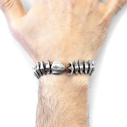 Pulsera artesanal de cuero trenzado y plata con cierre ancla Jewelry & Accessories - Bracelets & Bangles - Wrap Bracelets | Zulter VIP .