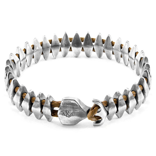 Pulsera artesanal de cuero trenzado y plata con cierre ancla Jewelry & Accessories - Bracelets & Bangles - Wrap Bracelets | Zulter VIP .