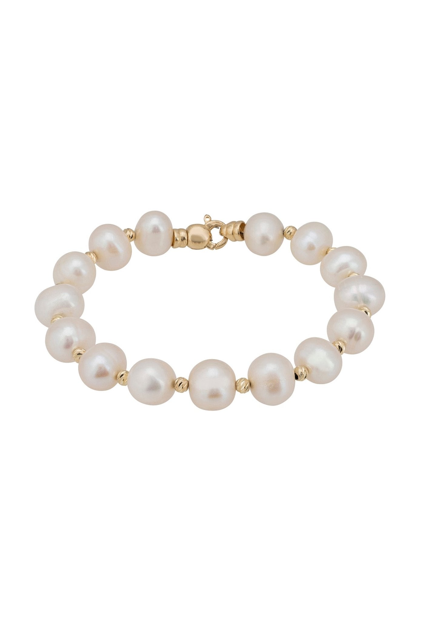 Pulsera clásica de perlas naturales en oro macizo de 14 K – Elegancia atemporal Jewelry & Accessories - Fine Jewelry - Bracelets & Bangles | Zulter VIP .