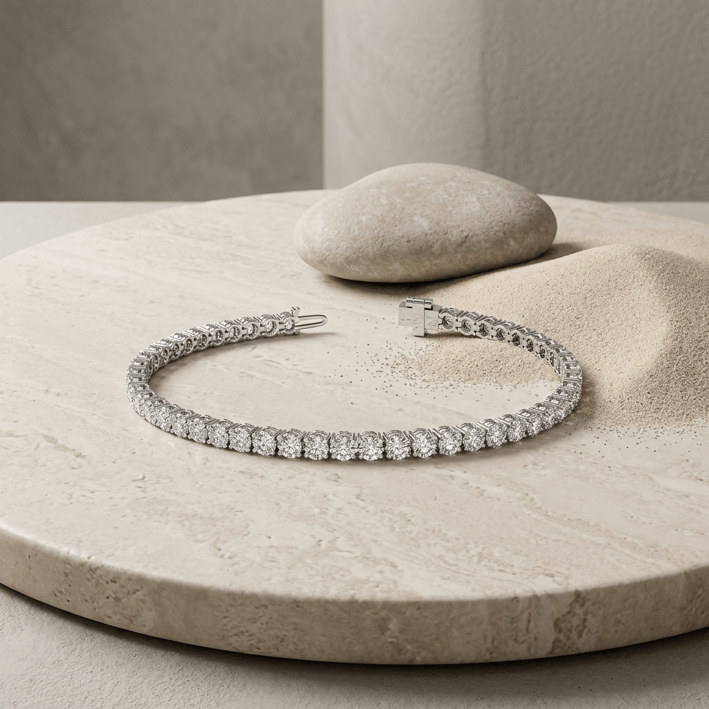 Pulsera de tenis con 6 quilates de diamantes éticos certificados AGI en oro de 14K Jewelry & Accessories - Bracelets & Bangles - Strand Bracelets | Zulter VIP .