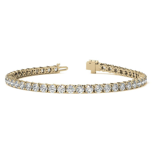 Pulsera de tenis con 6,5 quilates de diamantes certificados AGI en oro de 14K Jewelry & Accessories - Bracelets & Bangles - Chain & Link Bracelets | Zulter VIP