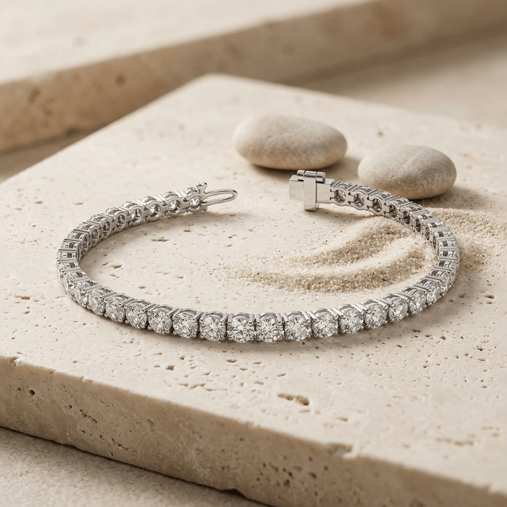 Pulsera de tenis con 8,5 quilates de diamantes certificados AGI en oro de 14K Jewelry & Accessories - Bracelets & Bangles - Chain & Link Bracelets | Zulter VIP .