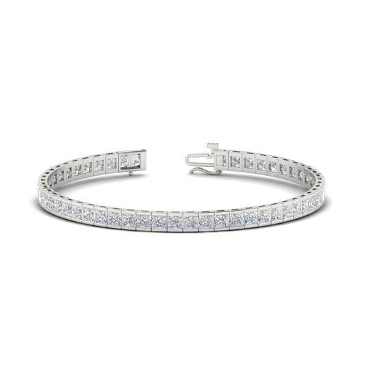 Pulsera de tenis de moissanita corte princesa de 6 quilates en oro de 14 quilates Jewelry & Accessories - Fine Jewelry - Bracelets & Bangles | Zulter VIP .