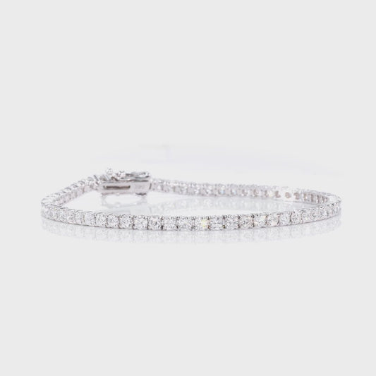 Pulsera tenis de diamantes de laboratorio 4.00 CTW en oro 14K con certificación AGI Jewelry & Accessories - Bracelets & Bangles - Chain & Link Bracelets | Zulter VIP