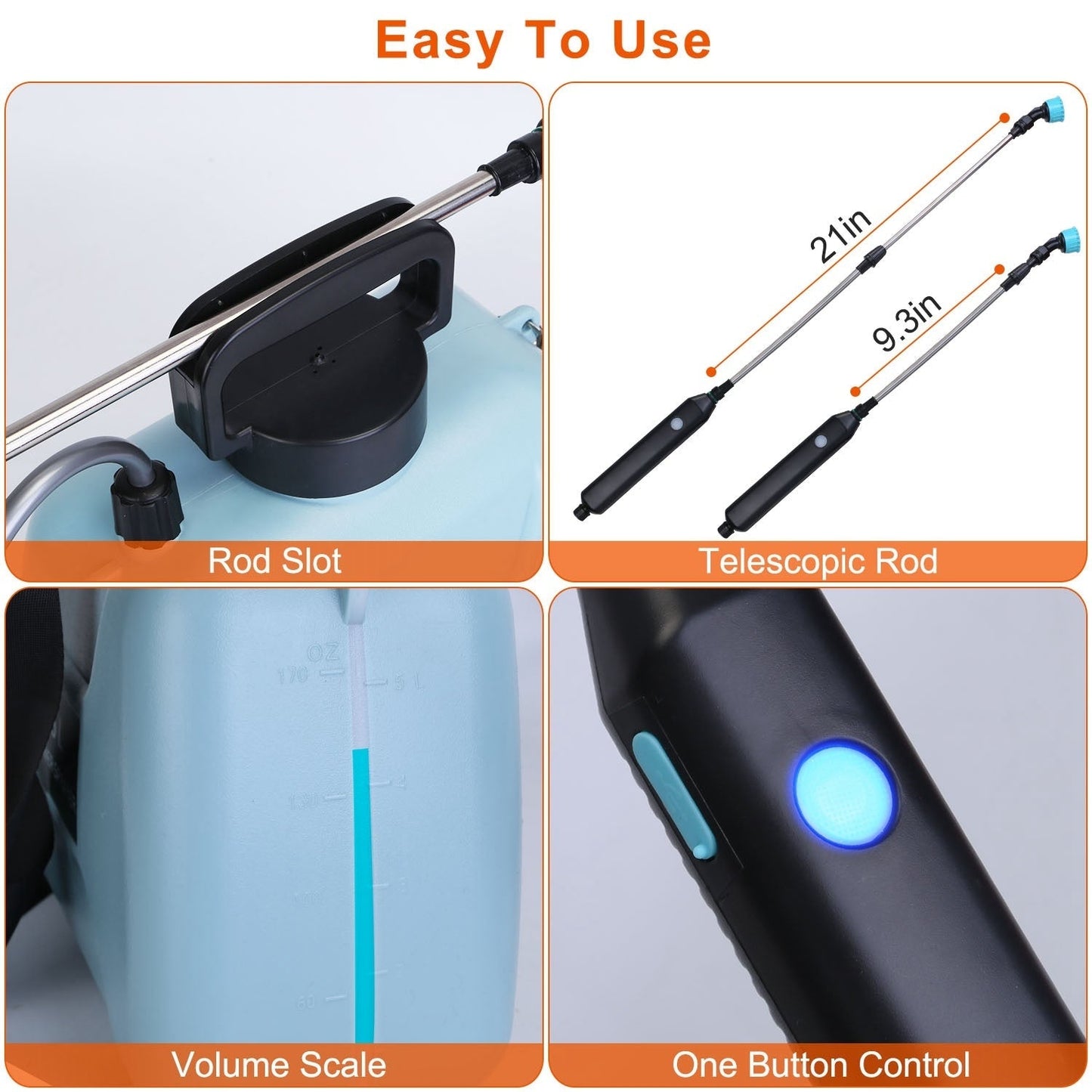 Pulverizador eléctrico telescópico recargable – Potencia y comodidad para tu jardín Home & Garden - Garden Supplies - Watering & Irrigation | Zulter VIP