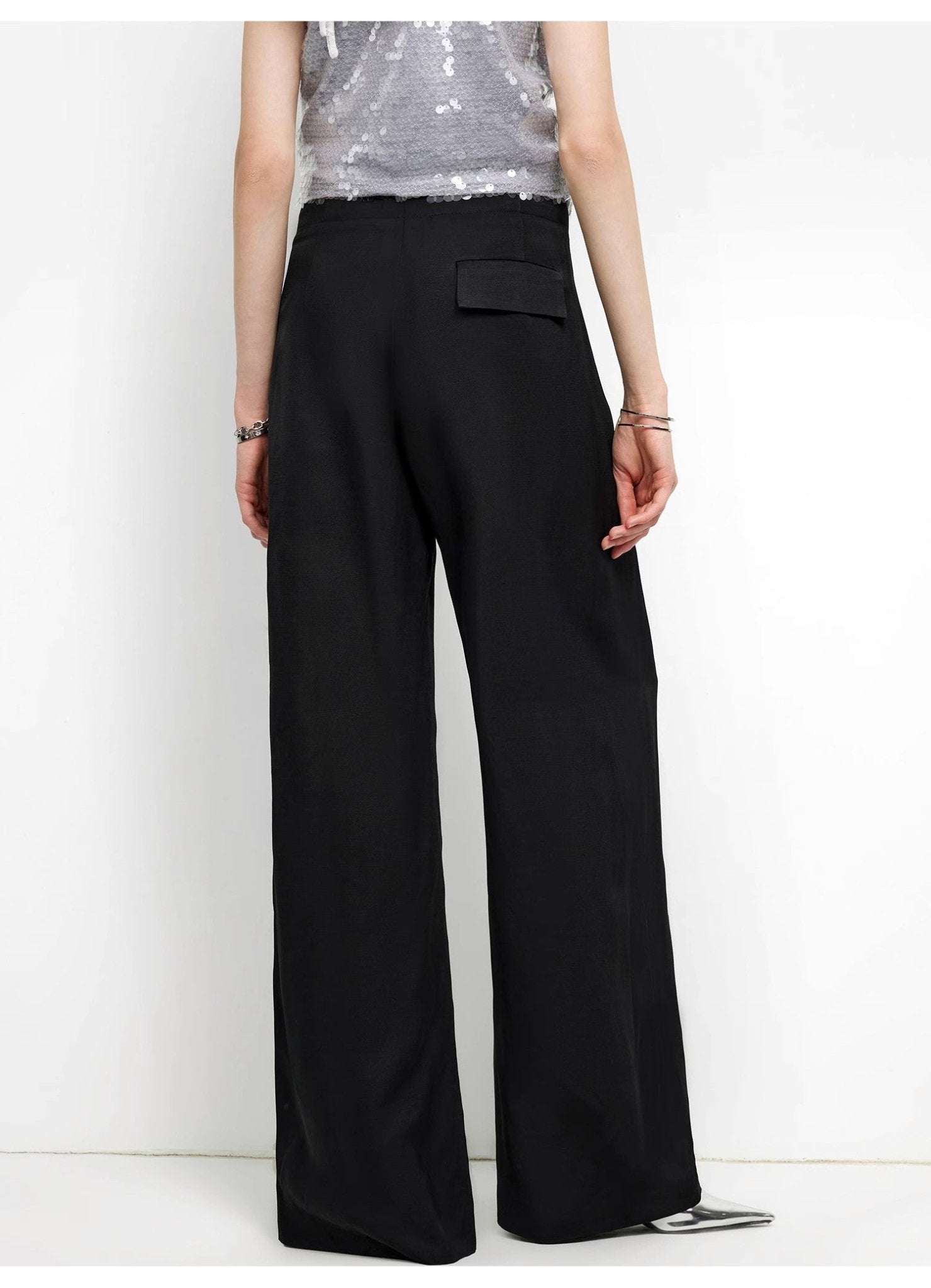 "Relaxed Old Money" Acetate Linen Old Money - Inspired Draped Mid - Waist Single - Pleat Straight - Leg Wide - Leg Casual Pants Women's Fashion - Women's Clothing - Bottoms - Pants & Capris | Zulter VIP