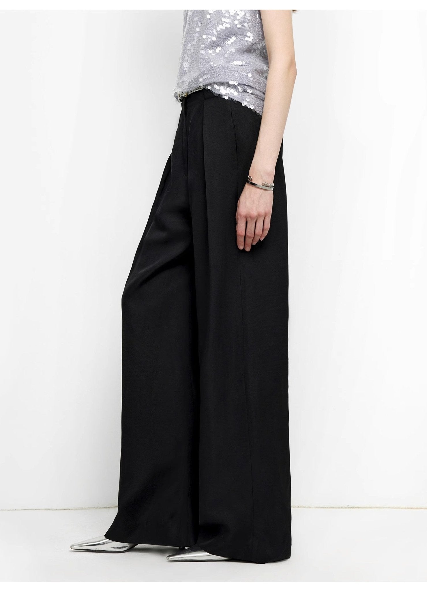 "Relaxed Old Money" Acetate Linen Old Money - Inspired Draped Mid - Waist Single - Pleat Straight - Leg Wide - Leg Casual Pants Women's Fashion - Women's Clothing - Bottoms - Pants & Capris | Zulter VIP