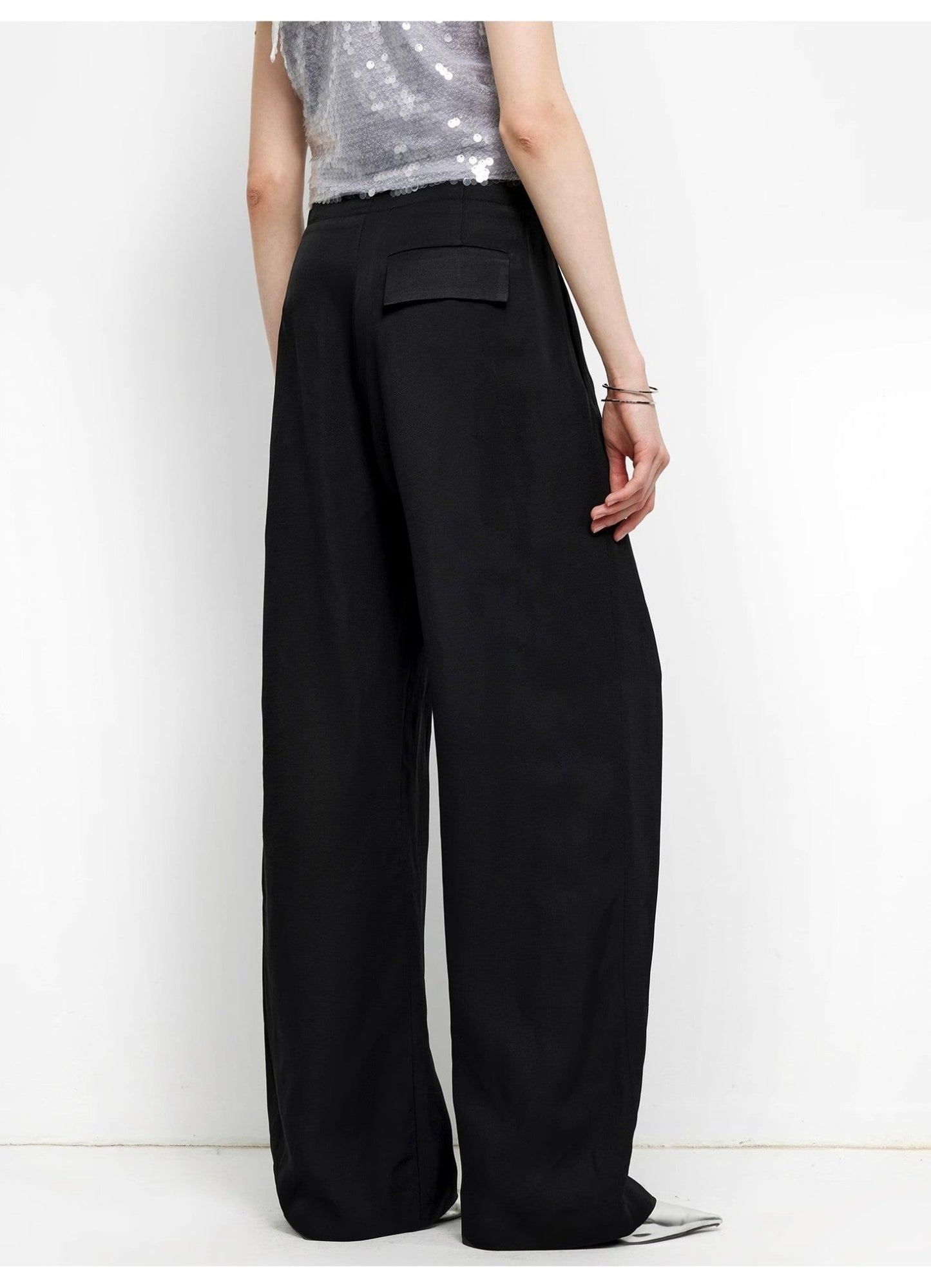 "Relaxed Old Money" Acetate Linen Old Money - Inspired Draped Mid - Waist Single - Pleat Straight - Leg Wide - Leg Casual Pants Women's Fashion - Women's Clothing - Bottoms - Pants & Capris | Zulter VIP