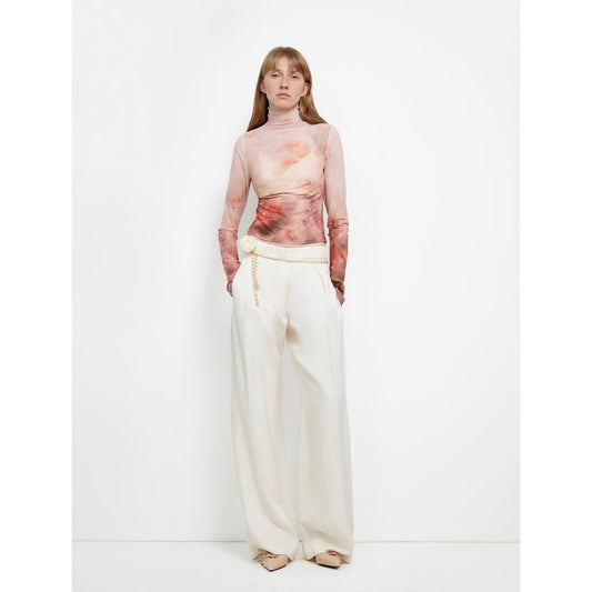 "Relaxed Old Money" Acetate Linen Old Money - Inspired Draped Mid - Waist Single - Pleat Straight - Leg Wide - Leg Casual Pants Women's Fashion - Women's Clothing - Bottoms - Pants & Capris | Zulter VIP