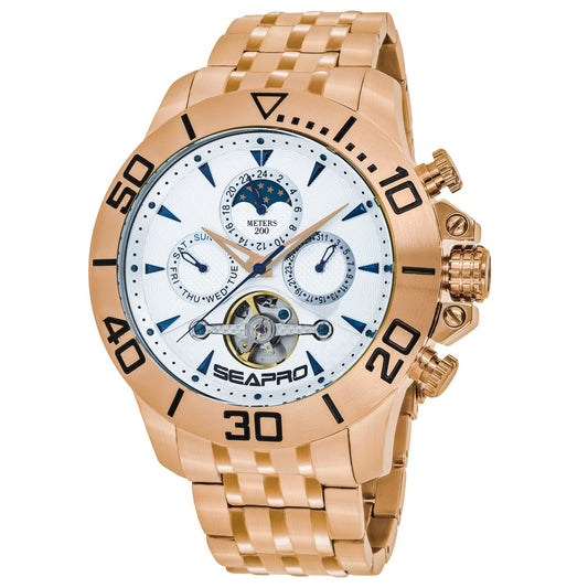 Reloj automático de acero inoxidable con diseño elegante y acabado en oro rosa Men's Fashion - Men's Watches | Zulter VIP .