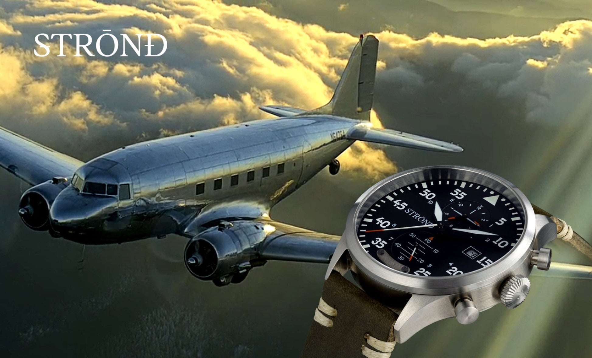 Reloj STROND DC3 MkII de acero inoxidable – Edición Limitada Inspirada en la Aviación Watches | Zulter VIP