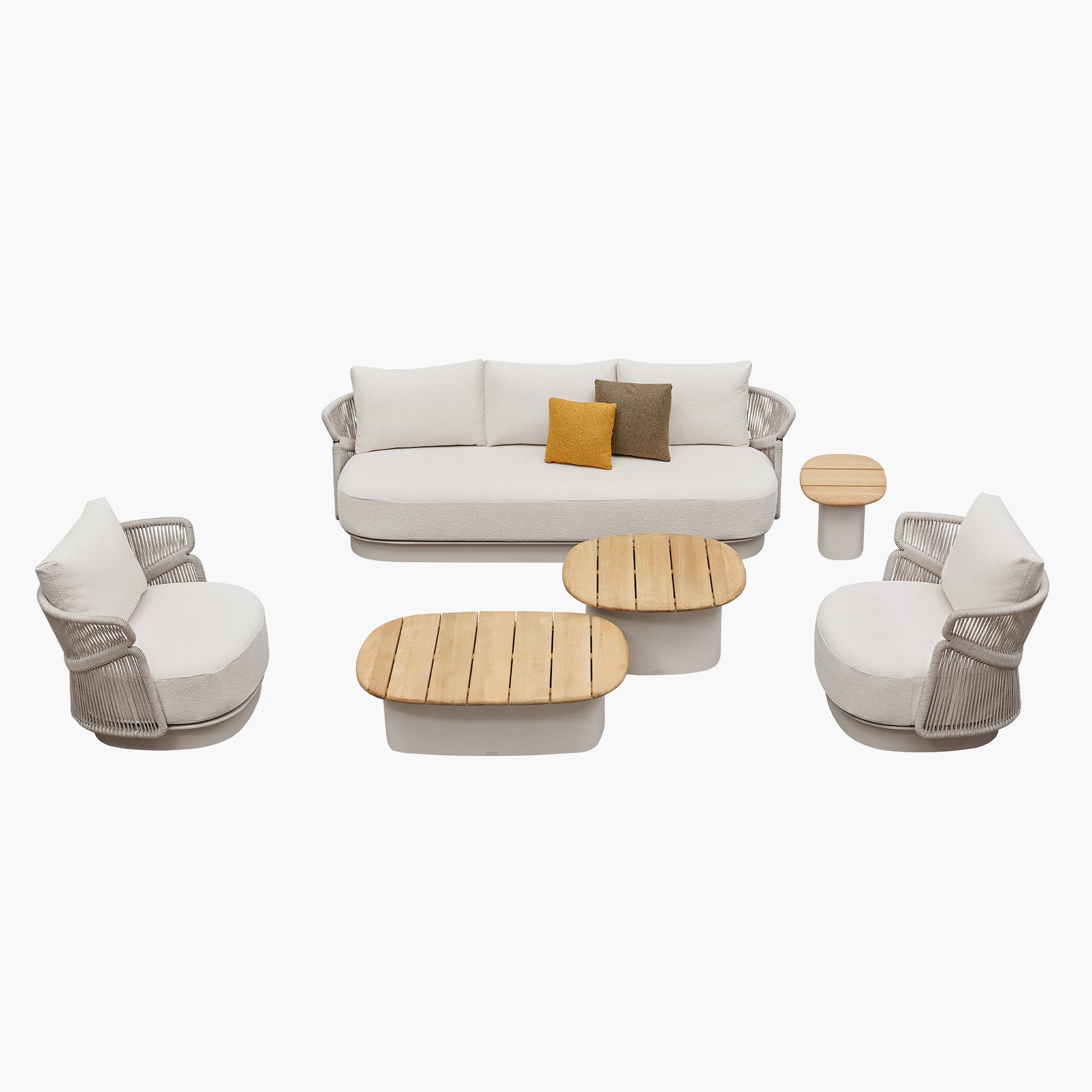 Set Exterior HIGOLD Aio en Teca y Aluminio Premium – Sofá de 5 Plazas con Cojines Extra Gruesos Home & Garden - Furniture - Outdoor Furniture - Garden Sets | Zulter VIP .