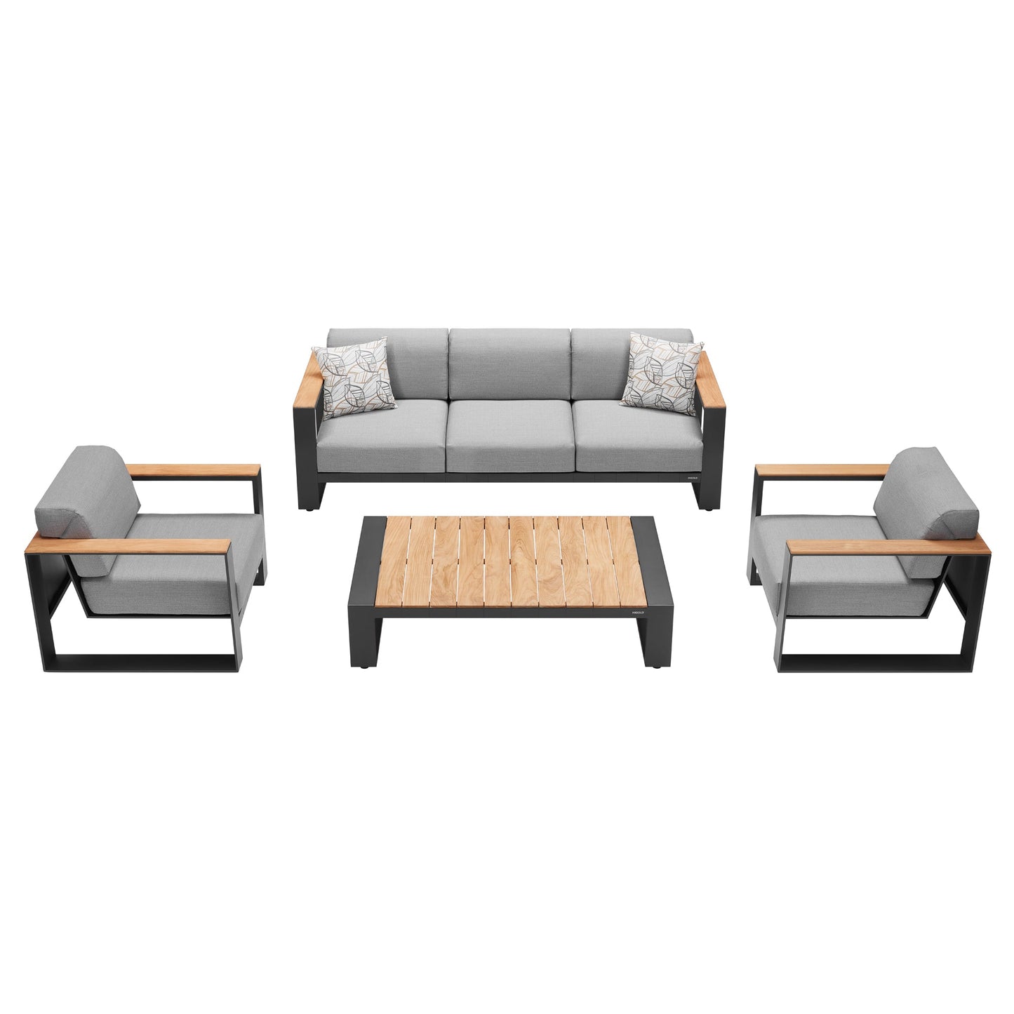 Set Exterior HIGOLD Cambusa 2062 en Teca y Aluminio – 5 Plazas Premium Home & Garden - Furniture - Outdoor Furniture - Garden Sets | Zulter VIP .