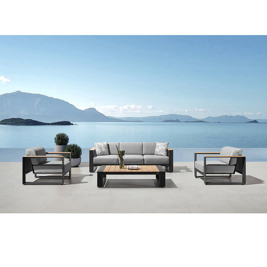 Set Exterior HIGOLD Cambusa 2062 en Teca y Aluminio – 5 Plazas Premium Home & Garden - Furniture - Outdoor Furniture - Garden Sets | Zulter VIP .
