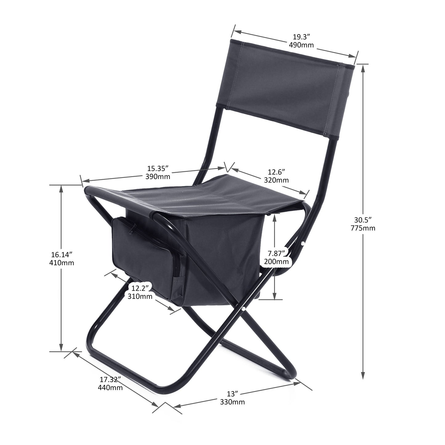 Silla plegable de exterior con bolsa de almacenamiento – Pack 2 unidades Home & Garden - Furniture - Outdoor Furniture - Garden Chairs | Zulter VIP