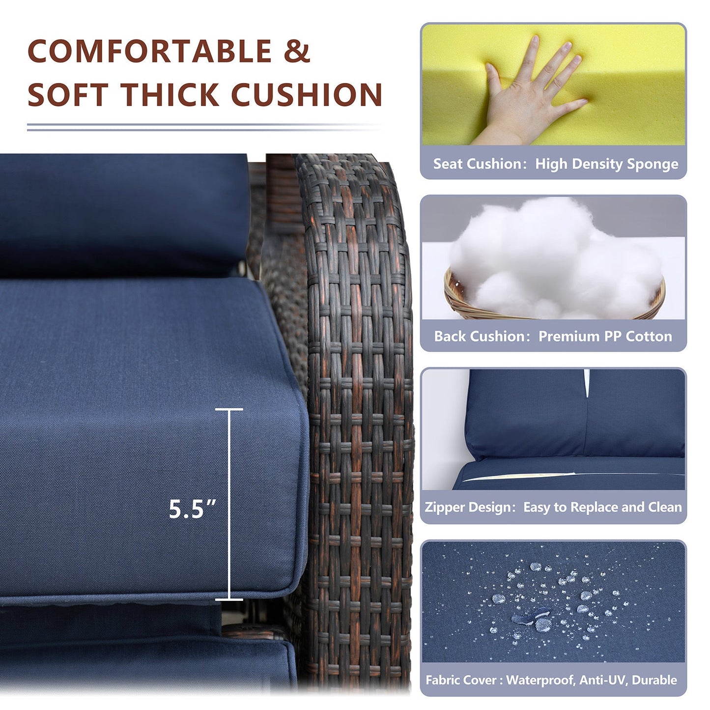 🌿 Sillón reclinable de jardín con reposapiés – Confort total al aire libre Home & Garden - Furniture - Outdoor Furniture - Garden Chairs | Zulter VIP