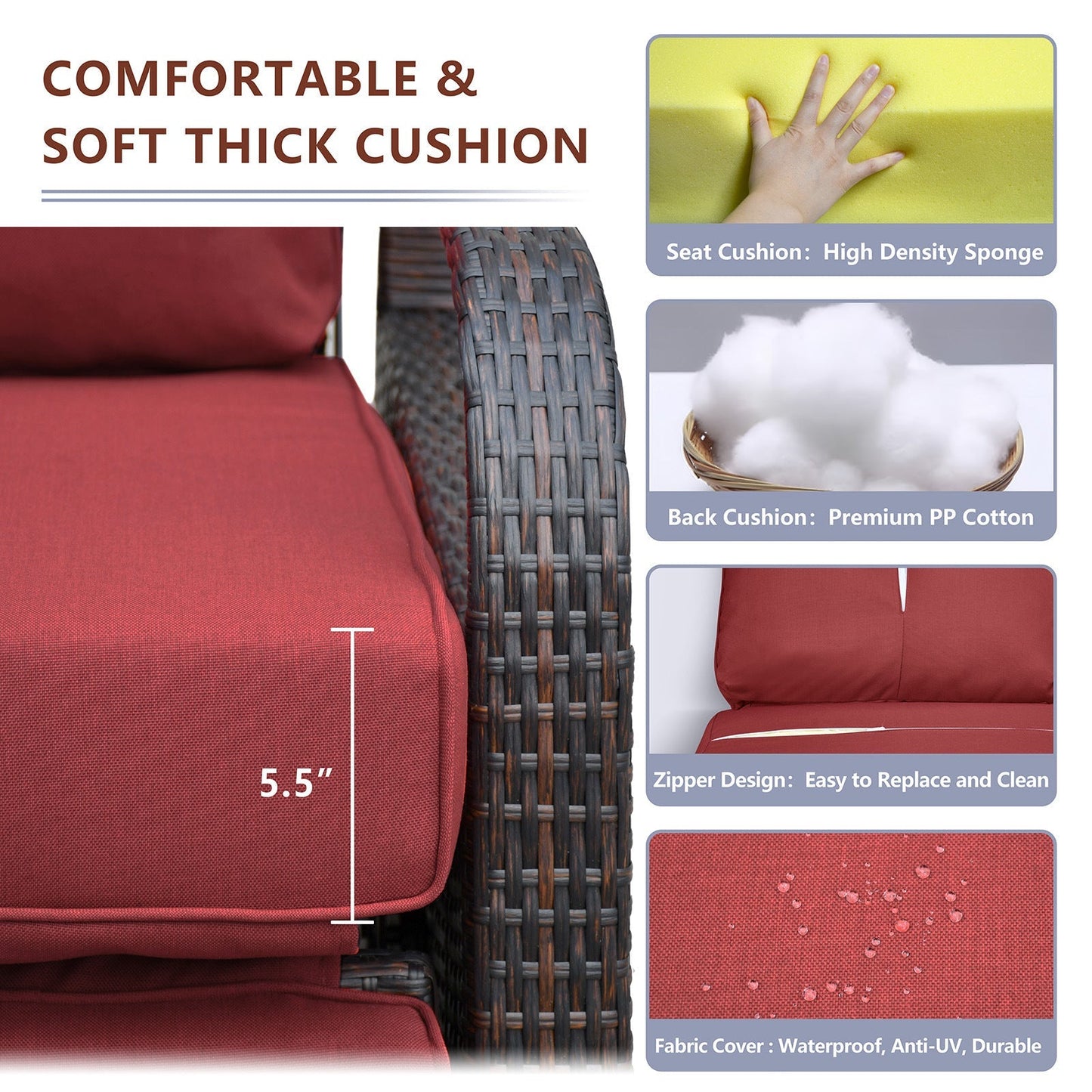 🌿 Sillón reclinable de jardín con reposapiés – Confort total al aire libre Home & Garden - Furniture - Outdoor Furniture - Garden Chairs | Zulter VIP