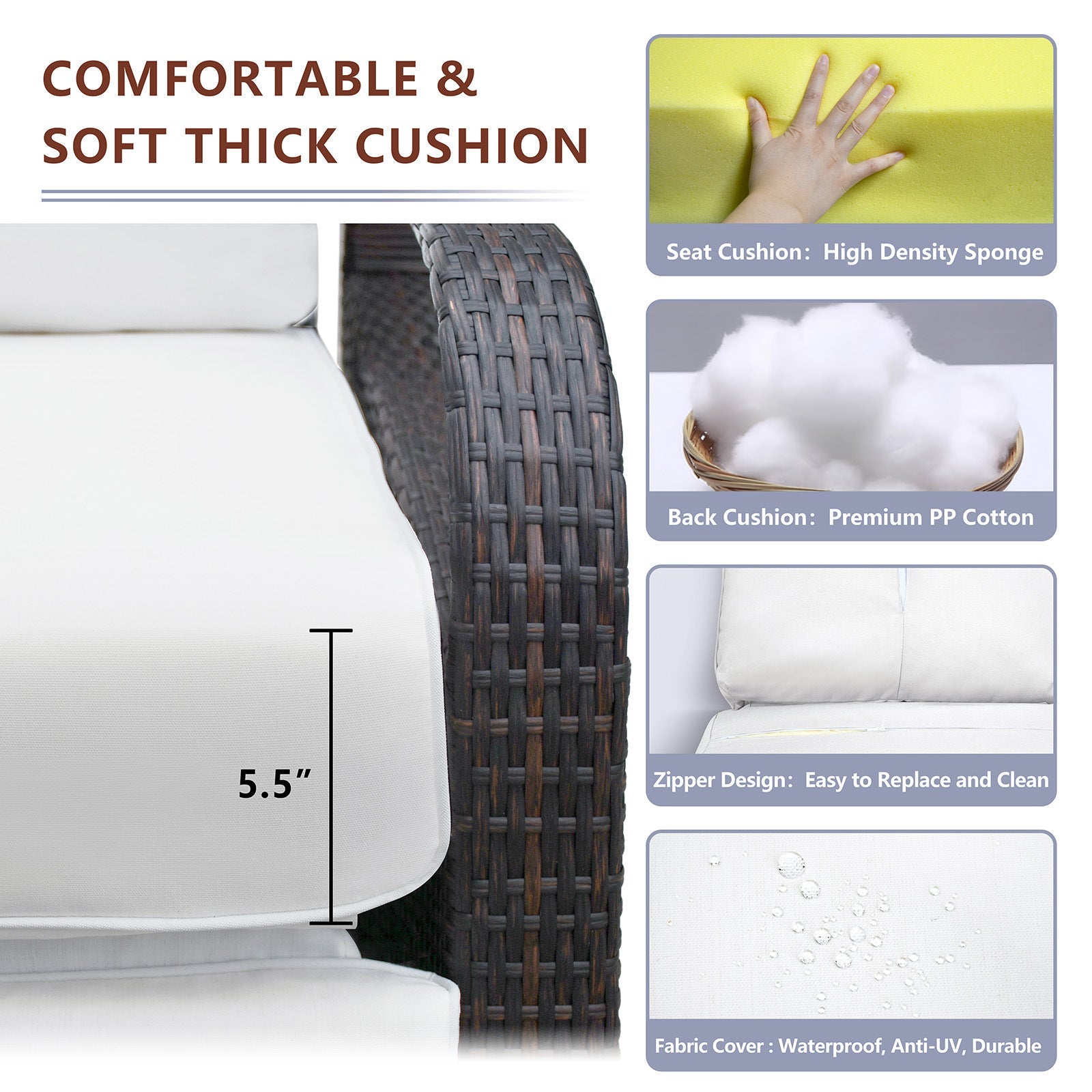 🌿 Sillón reclinable de jardín con reposapiés – Confort total al aire libre Home & Garden - Furniture - Outdoor Furniture - Garden Chairs | Zulter VIP