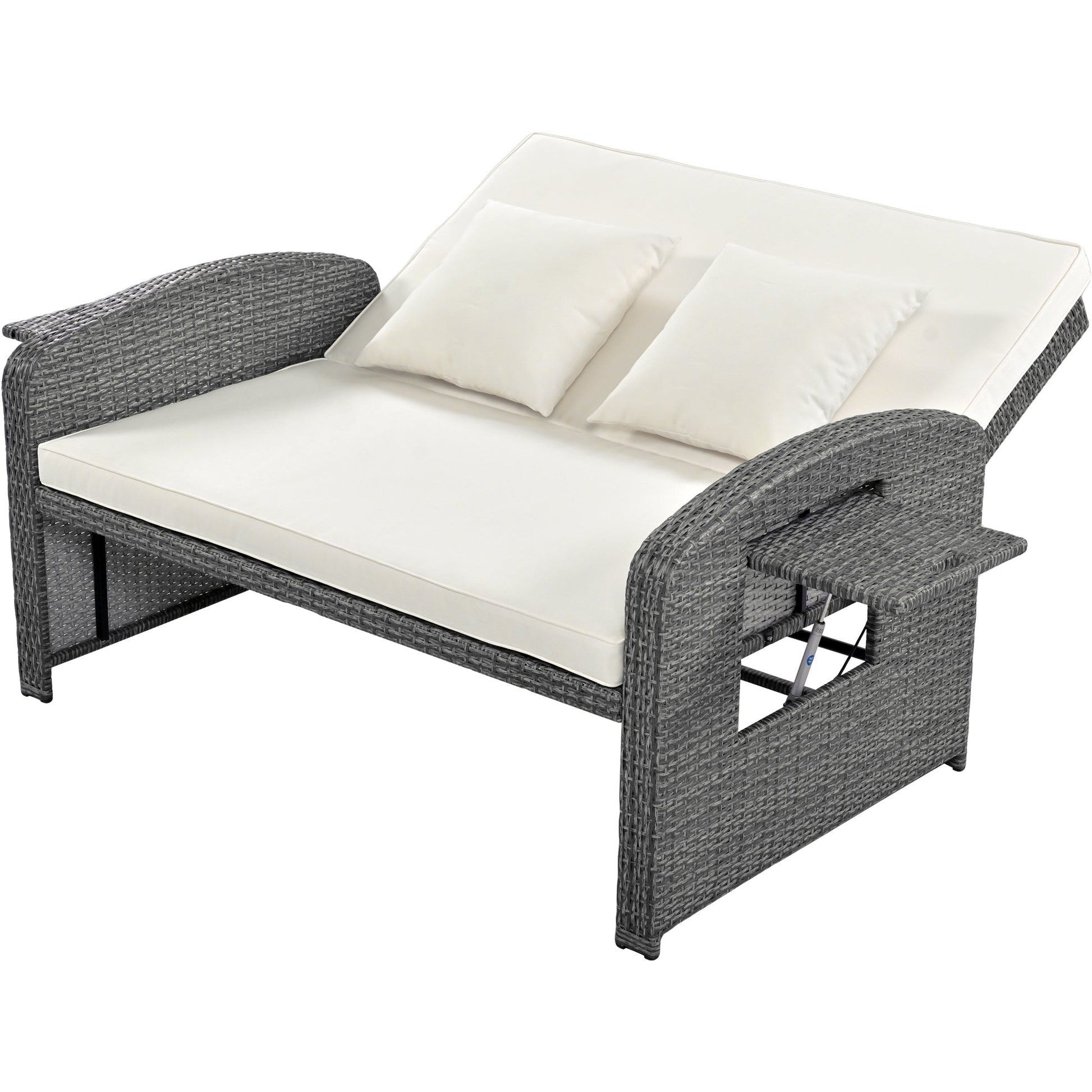 Sofá cama doble de exterior en ratán sintético con cojines premium Home & Garden - Furniture - Home Furniture - Living Room Furniture | Zulter VIP