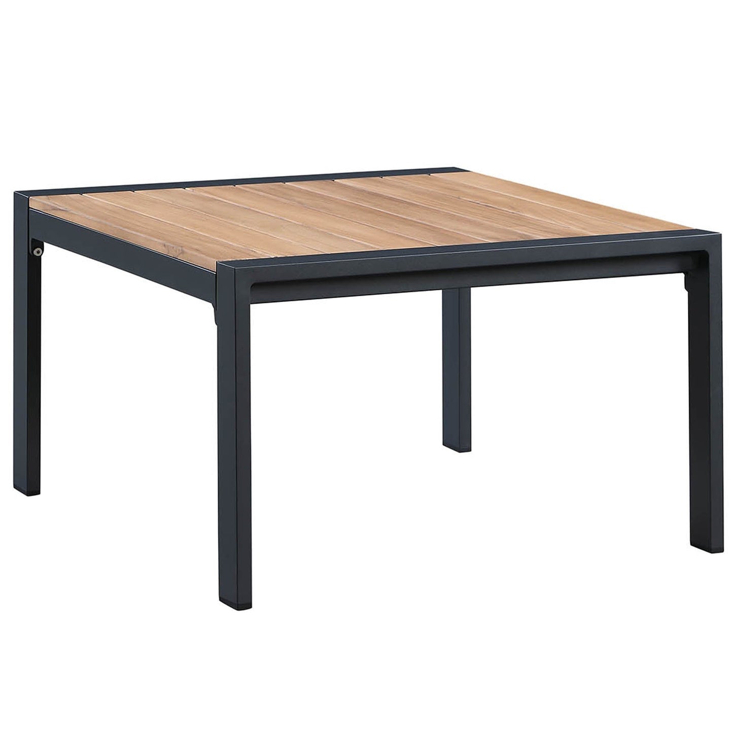 Sofá seccional exterior Rossio de 4 piezas con estructura en aluminio carbón mate y acabado en teca Home & Garden - Furniture - Outdoor Furniture - Garden Sofas | Zulter VIP .