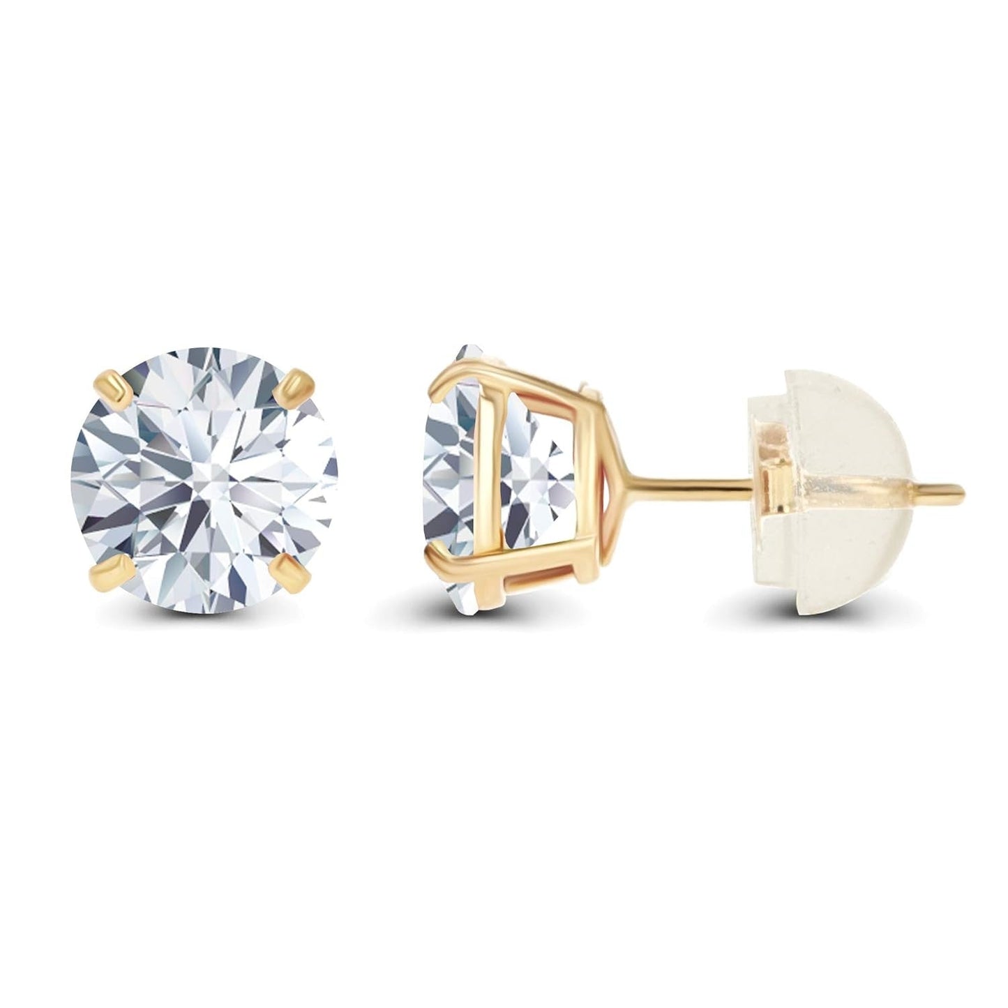 Exclusive 2.00 CTW ✨ Earrings in 14K White or Yellow Gold - Infinity Shine