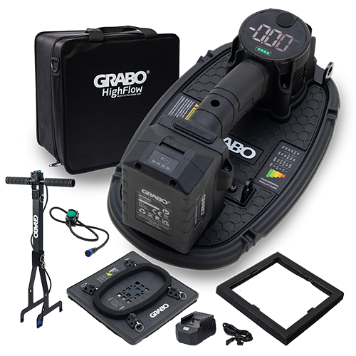 GRABO High Flow – Elevador de Vacío Inalámbrico para Materiales Porosos hasta 110 kg