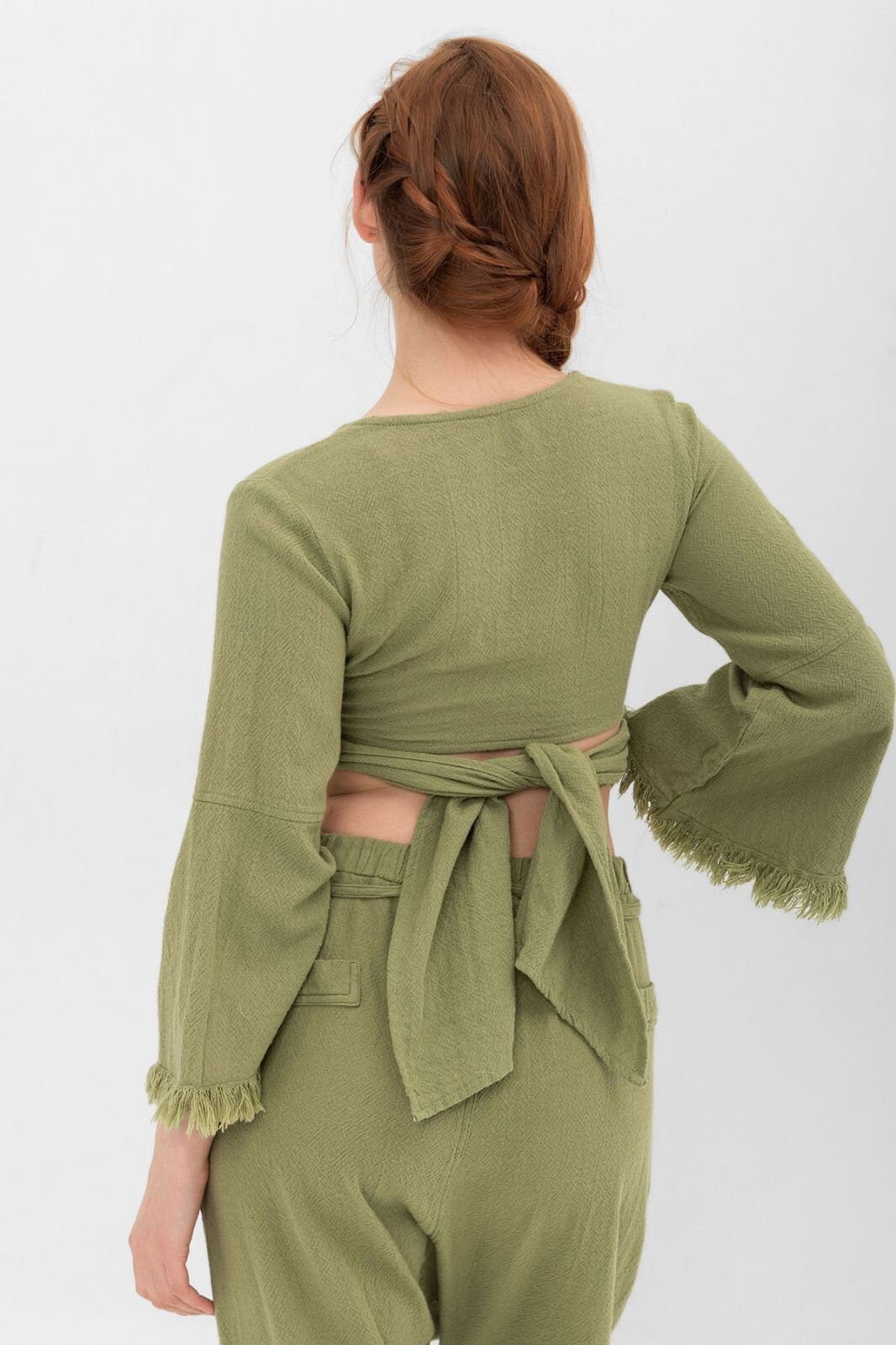 🌿 Top Corto Bohemio Cruzado de Algodón Orgánico Women's Fashion - Women's Clothing - Tops & Tees - Tank Tops | Zulter VIP