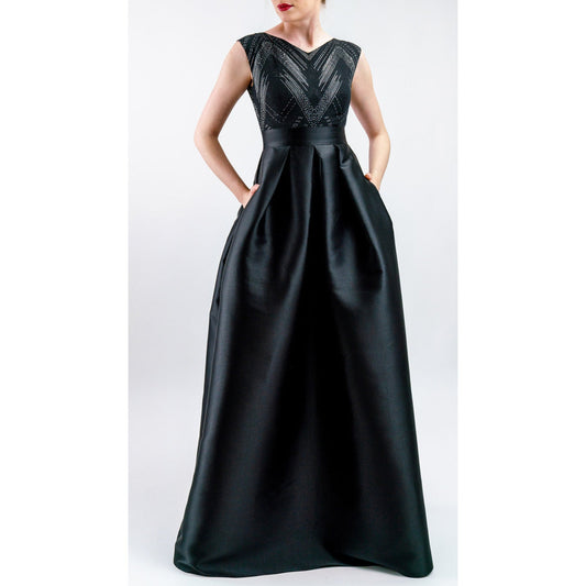 Tulipán Negro – Elegancia de Noche con Volumen y Caída Perfecta Women's Fashion - Weddings & Events - Evening Dresses | Zulter VIP .