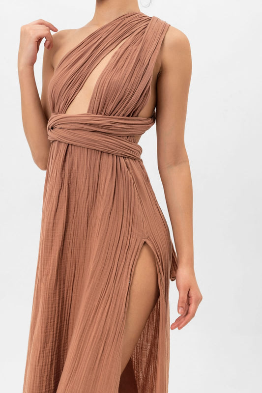 Vestido Cruzado de Algodón Orgánico – Artesanía Bohemia con Estilo Atemporal Women's Fashion - Weddings & Events - Cocktail Dresses | Zulter VIP