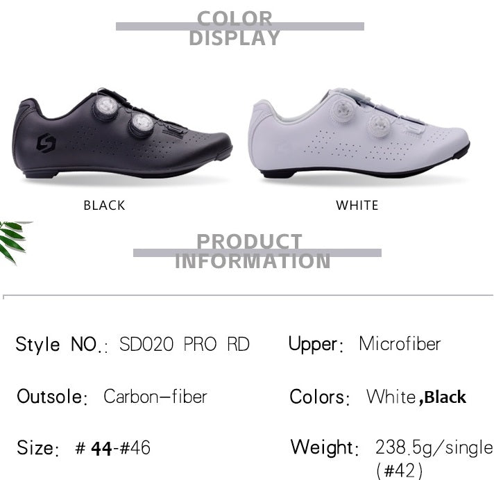 Zapatillas de Ciclismo Pro Road – Blanco & Negro con Suela de Carbono Sports & Entertainment - Sneakers - Cycling Shoes | Zulter VIP