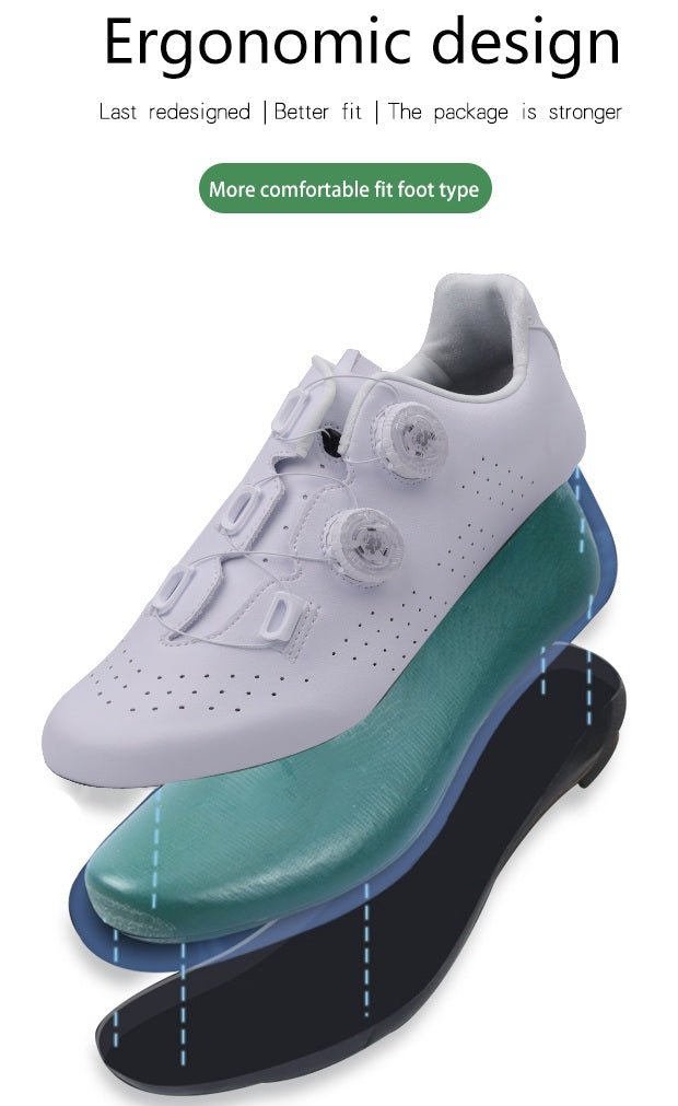 Zapatillas de Ciclismo Pro Road – Blanco & Negro con Suela de Carbono Sports & Entertainment - Sneakers - Cycling Shoes | Zulter VIP