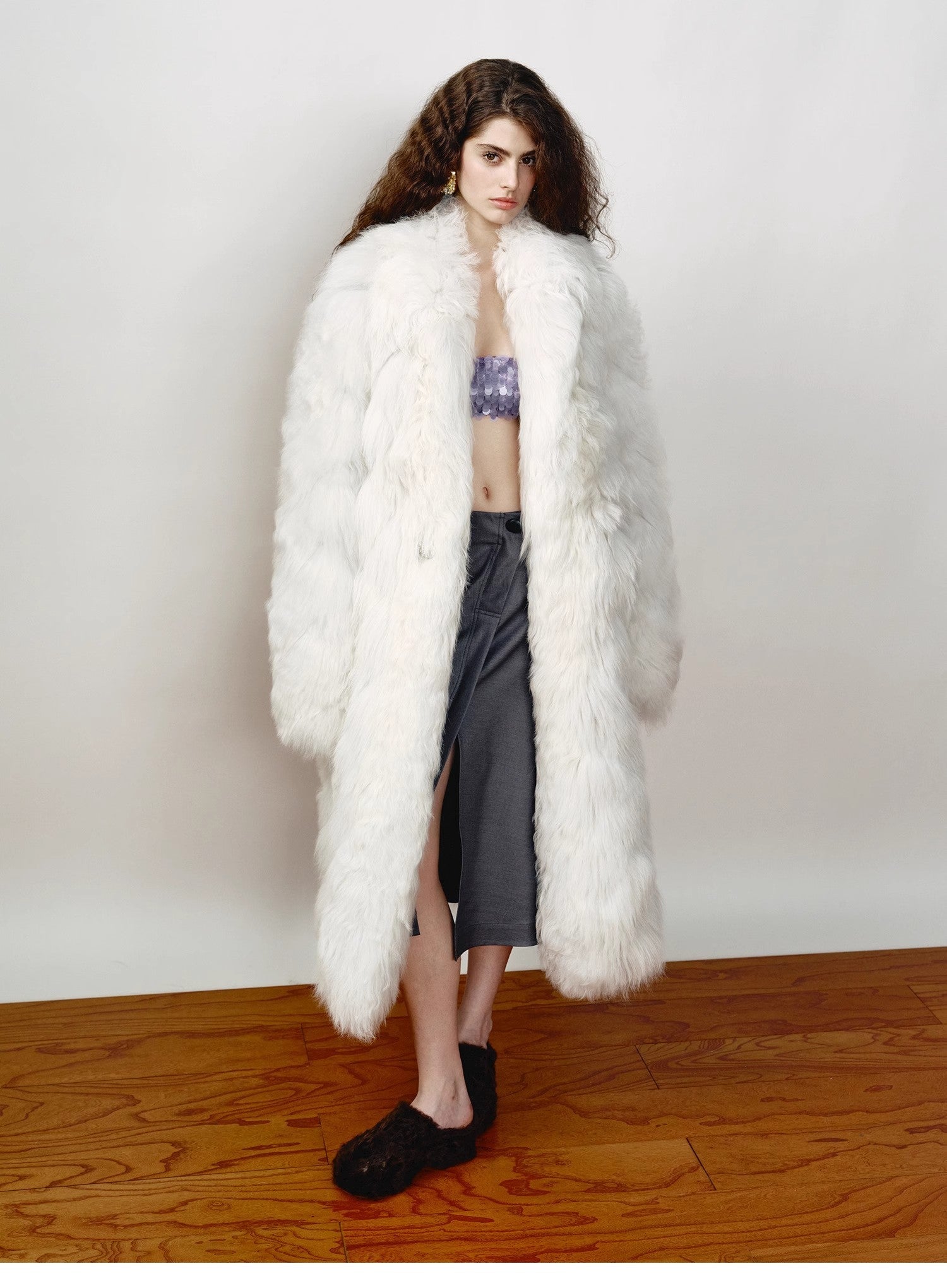 Zapatillas de plataforma sin cordones con forro de piel – Colaboración FF × JW Women's Fashion - Women's Clothing - Jackets & Coats - Real Fur | Zulter VIP